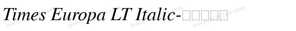 Times Europa LT Italic字体转换